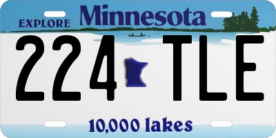 MN license plate 224TLE