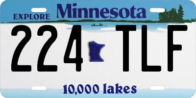 MN license plate 224TLF