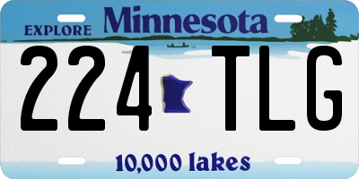 MN license plate 224TLG