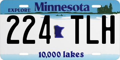 MN license plate 224TLH