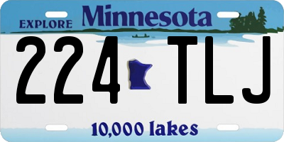 MN license plate 224TLJ