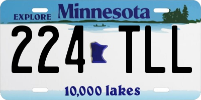 MN license plate 224TLL