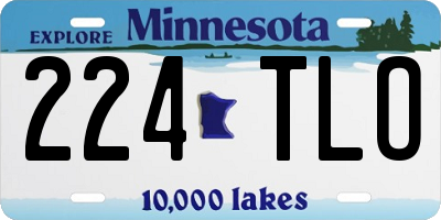 MN license plate 224TLO
