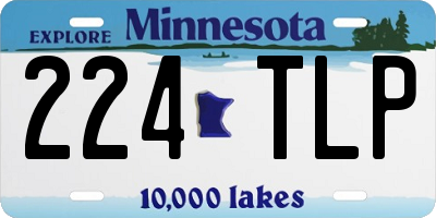 MN license plate 224TLP