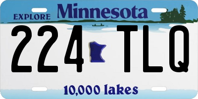 MN license plate 224TLQ