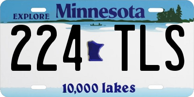 MN license plate 224TLS