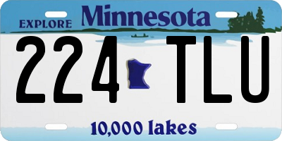 MN license plate 224TLU