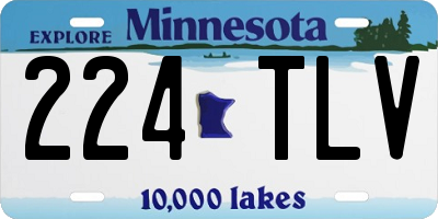 MN license plate 224TLV
