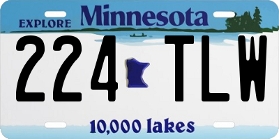 MN license plate 224TLW
