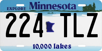 MN license plate 224TLZ