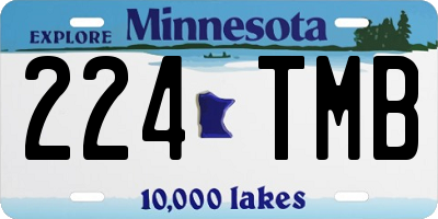 MN license plate 224TMB