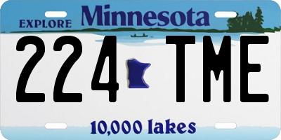 MN license plate 224TME