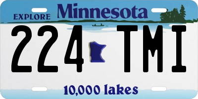 MN license plate 224TMI