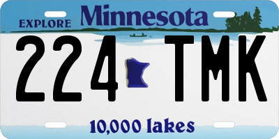 MN license plate 224TMK