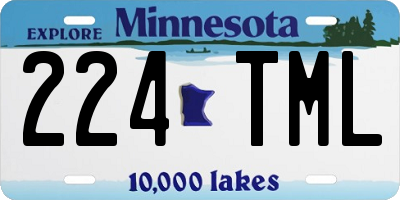 MN license plate 224TML