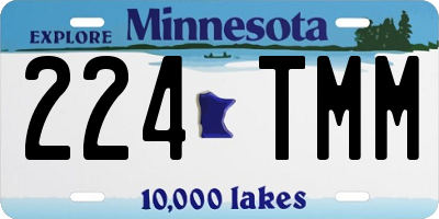 MN license plate 224TMM