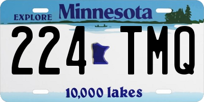 MN license plate 224TMQ