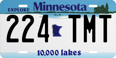 MN license plate 224TMT