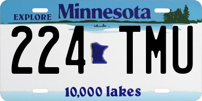 MN license plate 224TMU