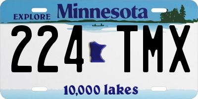 MN license plate 224TMX