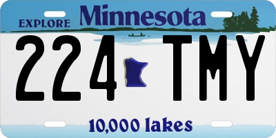 MN license plate 224TMY