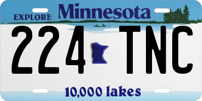 MN license plate 224TNC