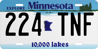 MN license plate 224TNF