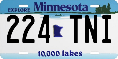 MN license plate 224TNI