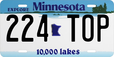 MN license plate 224TOP