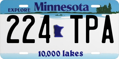 MN license plate 224TPA