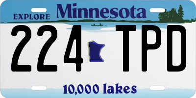 MN license plate 224TPD