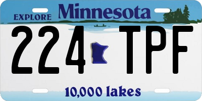 MN license plate 224TPF