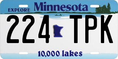 MN license plate 224TPK