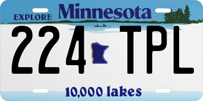 MN license plate 224TPL
