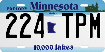 MN license plate 224TPM
