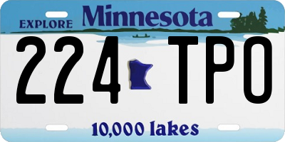 MN license plate 224TPO