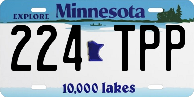 MN license plate 224TPP