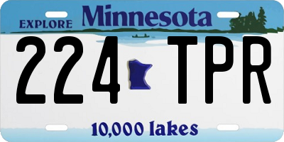 MN license plate 224TPR