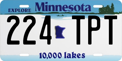 MN license plate 224TPT