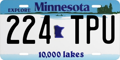 MN license plate 224TPU