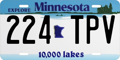 MN license plate 224TPV