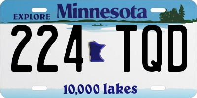 MN license plate 224TQD