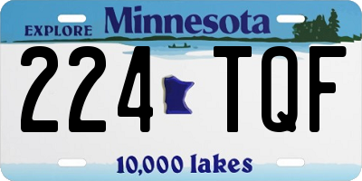 MN license plate 224TQF