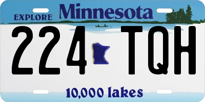 MN license plate 224TQH