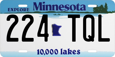 MN license plate 224TQL