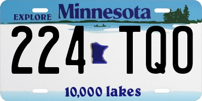 MN license plate 224TQO