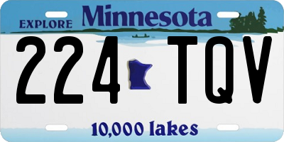 MN license plate 224TQV