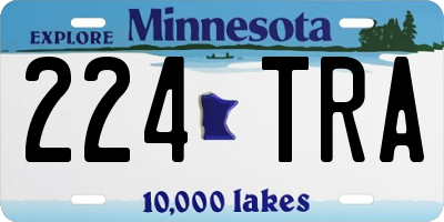MN license plate 224TRA