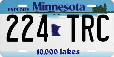 MN license plate 224TRC