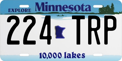 MN license plate 224TRP